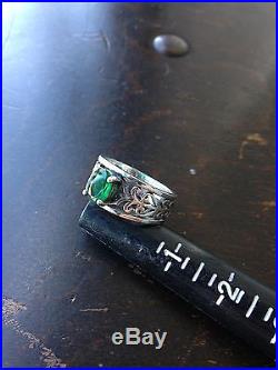 James Avery Sterling Silver Adoree Ring with Lab-Created Emerald Size 9