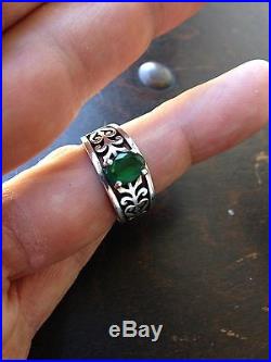 James Avery Sterling Silver Adoree Ring with Lab-Created Emerald Size 9