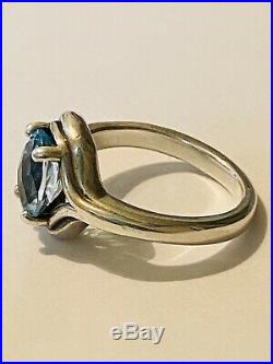 James Avery Sterling Silver Adriana Ring With Blue Topaz Size 8