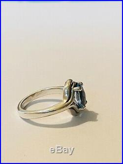 James Avery Sterling Silver Adriana Ring With Blue Topaz Size 8