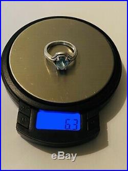 James Avery Sterling Silver Adriana Ring With Blue Topaz Size 8