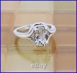 James Avery Sterling Silver Adriana Ring with Oval White Sapphire, Size 8.5, 5.8g