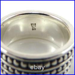 James Avery Sterling Silver African Bead Ball Eternity Band Ring Size 8 LHG5