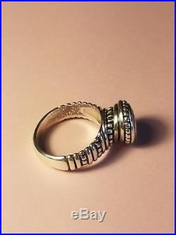 James Avery Sterling Silver African Beaded Swirl Ring size 9