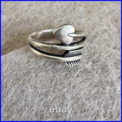 James Avery Sterling Silver Arrow Heart Ring Size 10.5 Signed Jewelry Fun Love