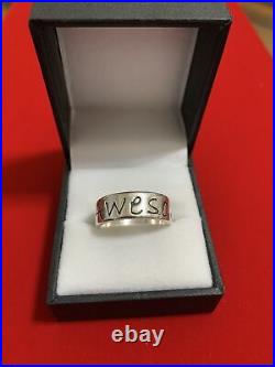 James Avery Sterling Silver Awesome God Band Ring Size 9 Pre- Owned