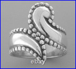 James Avery Sterling Silver Beaded Bypass Ring Size 7.5