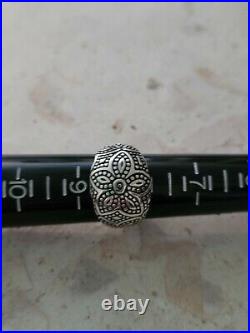 James Avery Sterling Silver Beaded Flower Ring Size 8 1/2