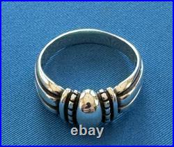James Avery Sterling Silver Beaded Thatch Ring Retired Size 11