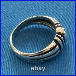 James Avery Sterling Silver Beaded Thatch Ring Retired Size 11