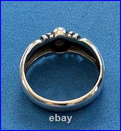 James Avery Sterling Silver Beaded Thatch Ring Retired Size 11