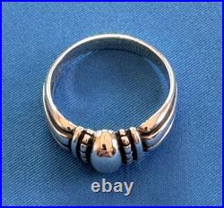 James Avery Sterling Silver Beaded Thatch Ring Retired Size 11