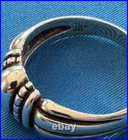 James Avery Sterling Silver Beaded Thatch Ring Retired Size 11
