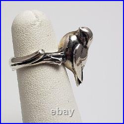 James Avery Sterling Silver Bird on a Branch Ring Size 5