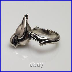 James Avery Sterling Silver Bird on a Branch Ring Size 5