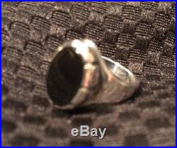 James Avery Sterling Silver Black Onyx Rare Retired Band Ring Size 6