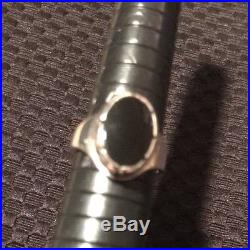 James Avery Sterling Silver Black Onyx Rare Retired Band Ring Size 6