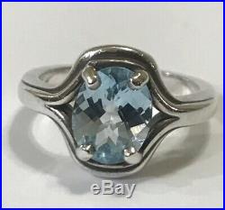 James Avery Sterling Silver Blue Topaz Adriana Ring