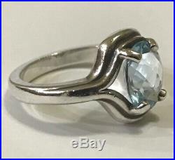 James Avery Sterling Silver Blue Topaz Adriana Ring