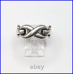 James Avery Sterling Silver Bold Infinity Band Ring Size 9 1/2 9.5 w Box Retired