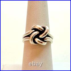 James Avery Sterling Silver Bold Lover's Love Knot Ring Size 6.25