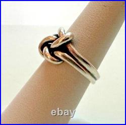 James Avery Sterling Silver Bold Lover's Love Knot Ring Size 6.25