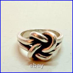 James Avery Sterling Silver Bold Lover's Love Knot Ring Size 6.25