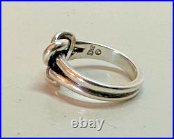 James Avery Sterling Silver Bold Lover's Love Knot Ring Size 6.25