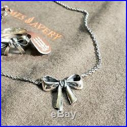 James Avery Sterling Silver Bow Set Includes Earrings, Necklace and Ring