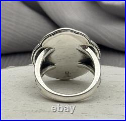 James Avery Sterling Silver & Bronze Heirloom Qua Trefoil Blue Triplet Ring 7