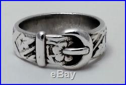 James Avery Sterling Silver Buckle Ring / Size 8 / 9.17 grams