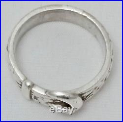 James Avery Sterling Silver Buckle Ring / Size 8 / 9.17 grams