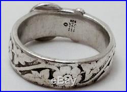 James Avery Sterling Silver Buckle Ring / Size 8 / 9.17 grams