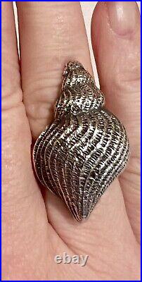 James Avery Sterling Silver Conch Shell Seashell Ring Retired Rare Vintage Sz 8