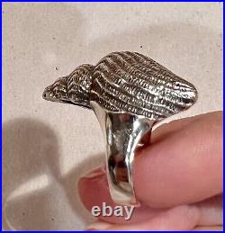 James Avery Sterling Silver Conch Shell Seashell Ring Retired Rare Vintage Sz 8