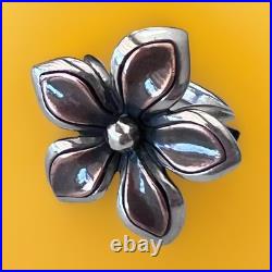 James Avery Sterling Silver Copper Flower Ring 925 Signed Floral Jewelry
