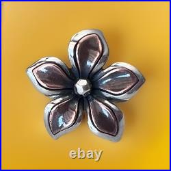 James Avery Sterling Silver Copper Flower Ring 925 Signed Floral Jewelry