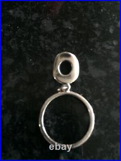 James Avery Sterling Silver Cowboy Hat Dangle Charm Ring Size 6
