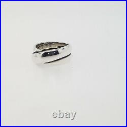 James Avery Sterling Silver Cross Over Double Band Ring Size 6