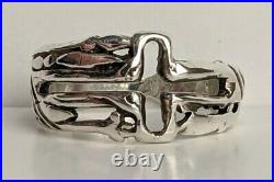 James Avery Sterling Silver Cross Ring 4.9g Sz 10.25 Very Rare