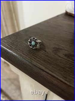 James Avery Sterling Silver De Flores Turquoise Flower Ring size 7 James Avery Sterling Silver De Flores Turquoise Flower Ring size 7