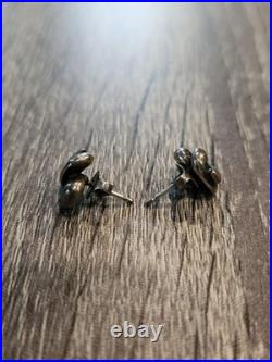 James Avery Sterling Silver Delicate Heart Knot Ring and Stud Earrings Set