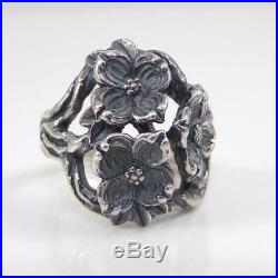 James Avery Sterling Silver Dogwood Flower Ring Size 5.5 LFL3