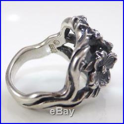 James Avery Sterling Silver Dogwood Flower Ring Size 5.5 LFL3