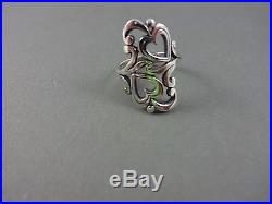 James Avery Sterling Silver Double Heart Scroll Ring Sz 5.5