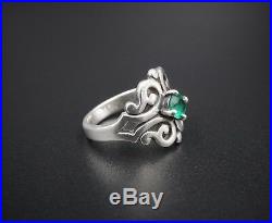James Avery Sterling Silver Emerald Spanish Lace Ring Size 6.5 RG-1245 RS1856