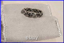 James Avery Sterling Silver Eternity Celtic Knot Mens Band Ring Size 8
