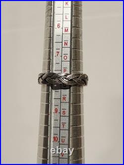 James Avery Sterling Silver Eternity Celtic Knot Mens Band Ring Size 8