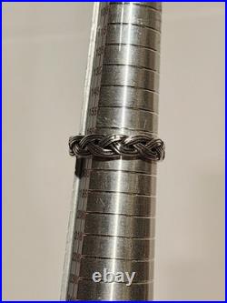 James Avery Sterling Silver Eternity Celtic Knot Mens Band Ring Size 8