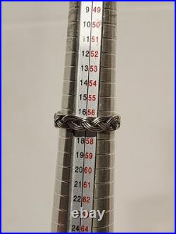 James Avery Sterling Silver Eternity Celtic Knot Mens Band Ring Size 8